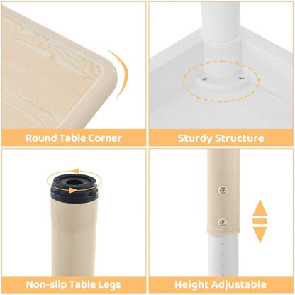 Adjustable Kids Table & 2 Chairs Set