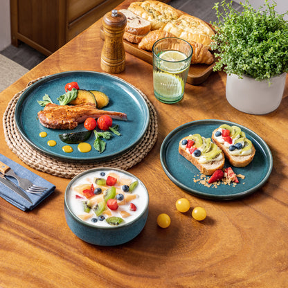 Blue Ceramic Plate Set