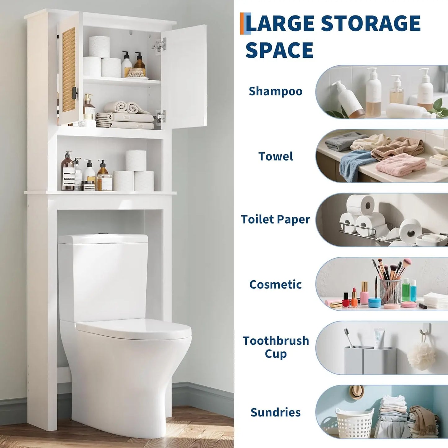 Farmhouse White Storage Cabinet