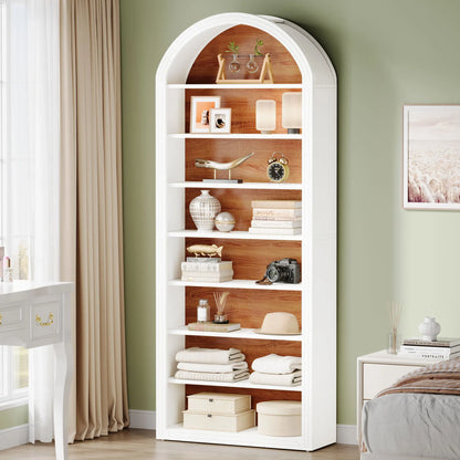 White Arched Bookcase