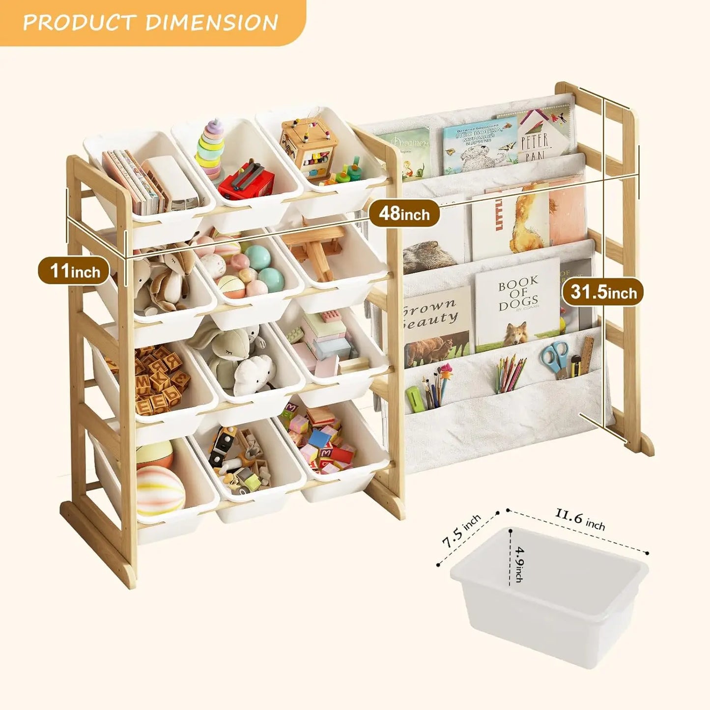 4-Tier Toy & Book Organizer