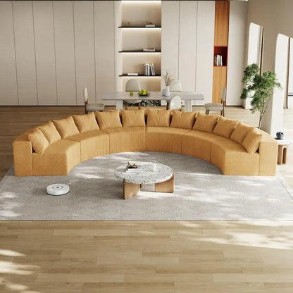 Curved Modular Sectional Foam Sofa