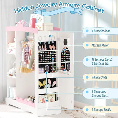"Kids Closet with Jewelry Cabinet