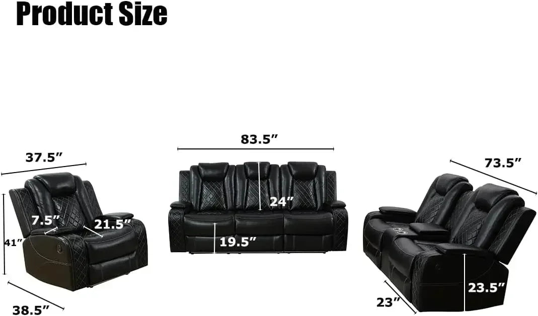 Power Recliner Sofa Set