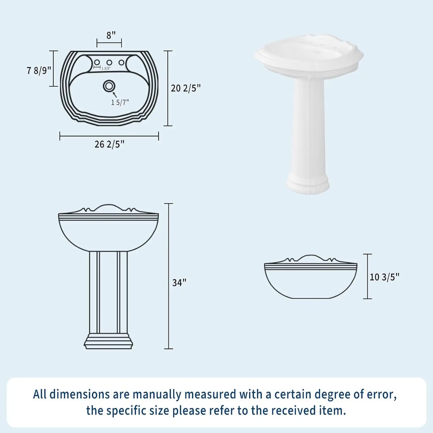 Ceramic Pedestal Sink