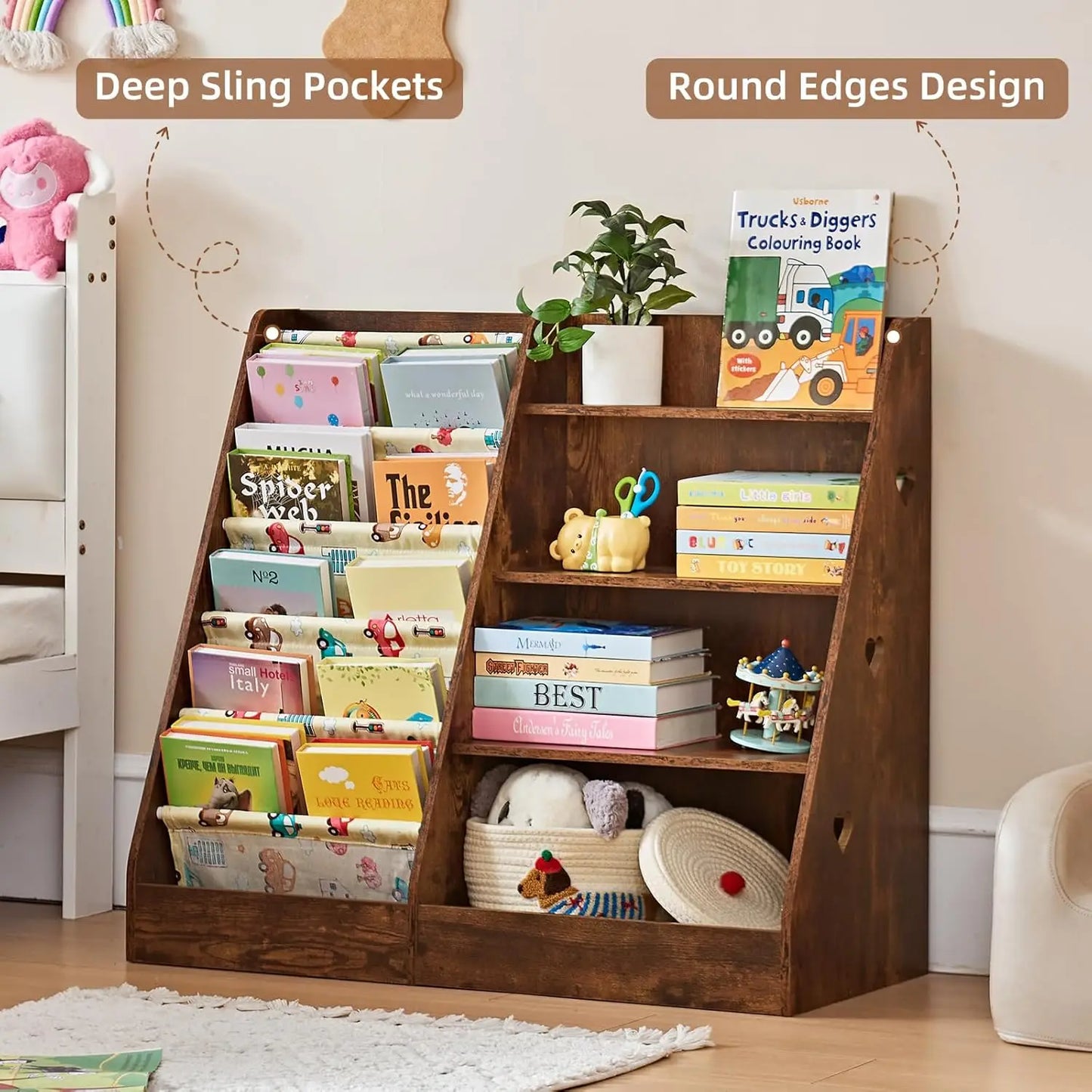 4-Tier Kids Bookshelf