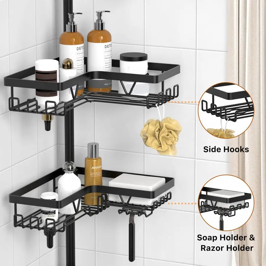 Shower Tension Rod Organizer