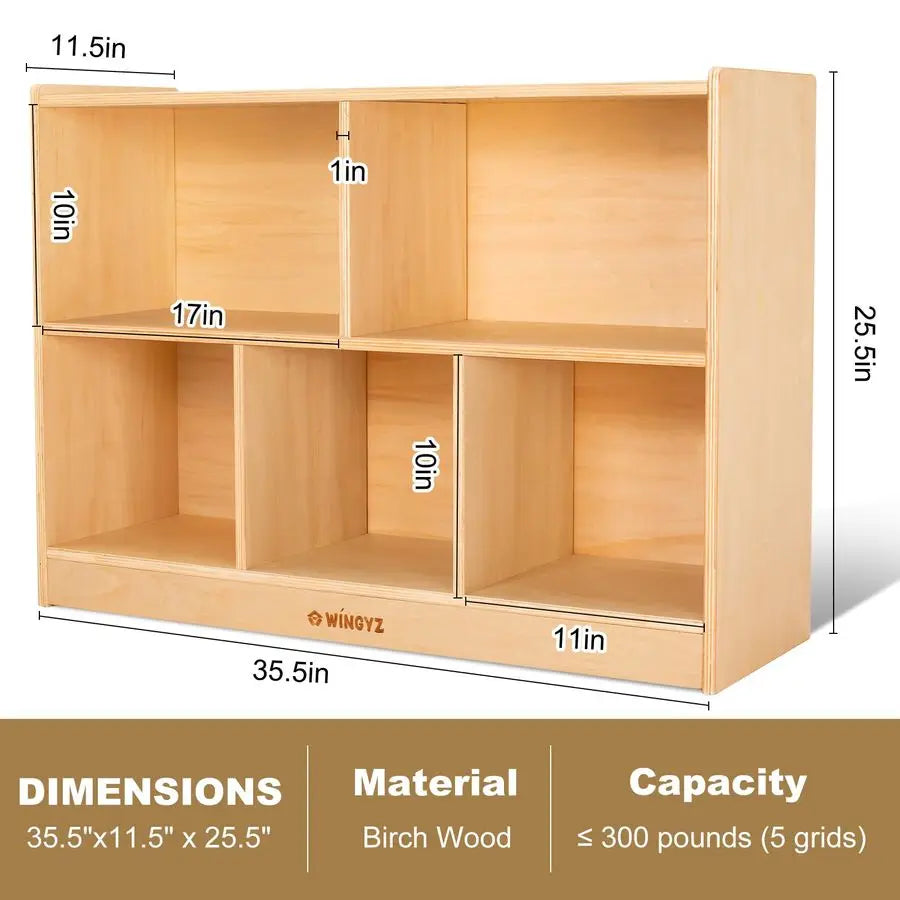 Wood Storage Shelf Organizer