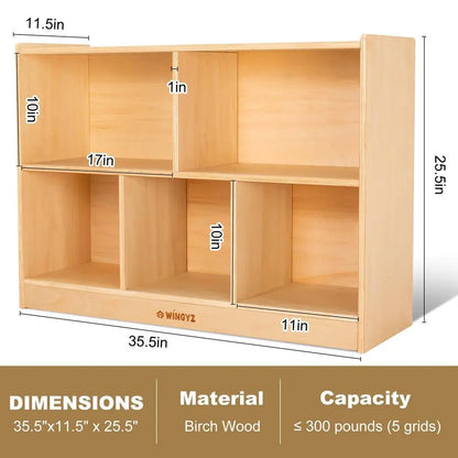 Wood Storage Shelf Organizer
