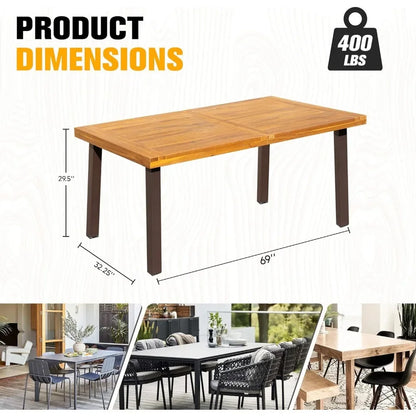Acacia Wood Kitchen Table