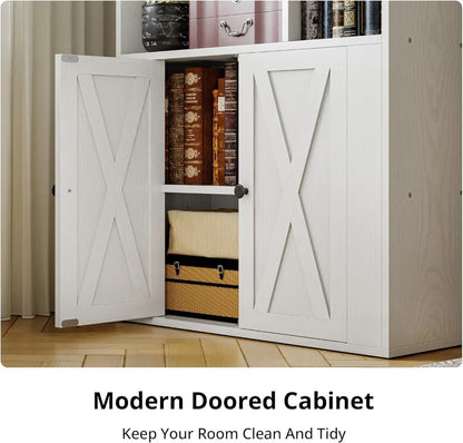 Tall Bookshelf with Storage