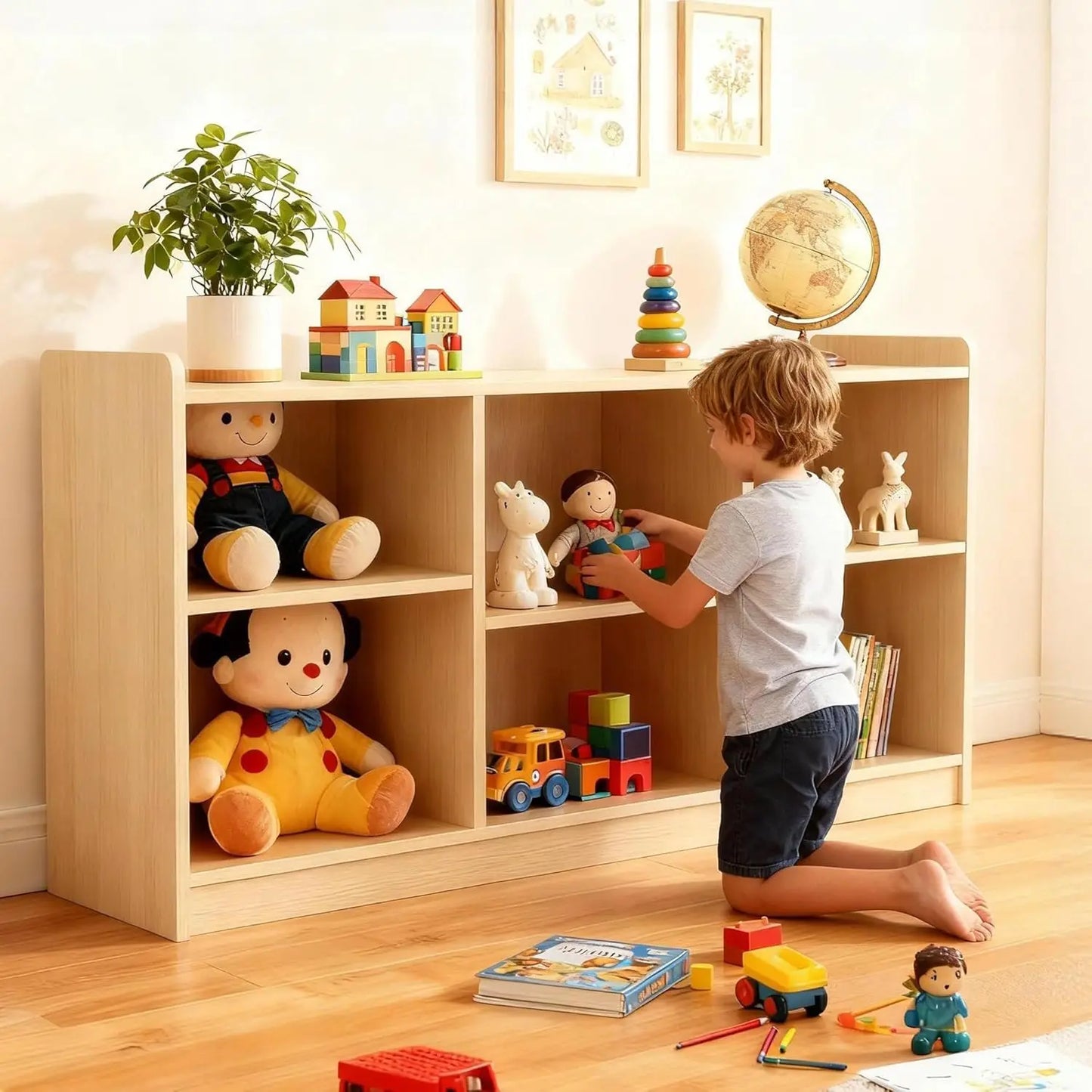 6-Shelf Montessori Toy Organizer