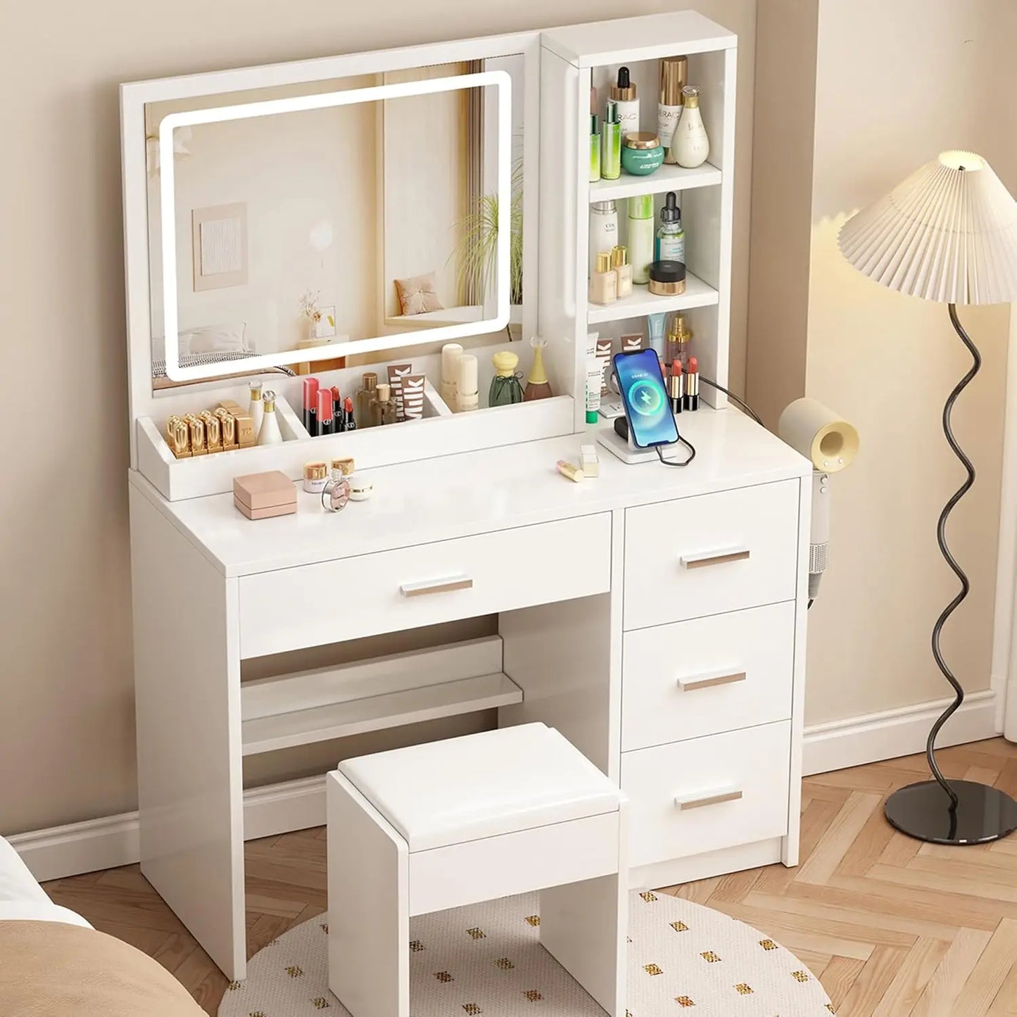 Vanity Desk with Mirror