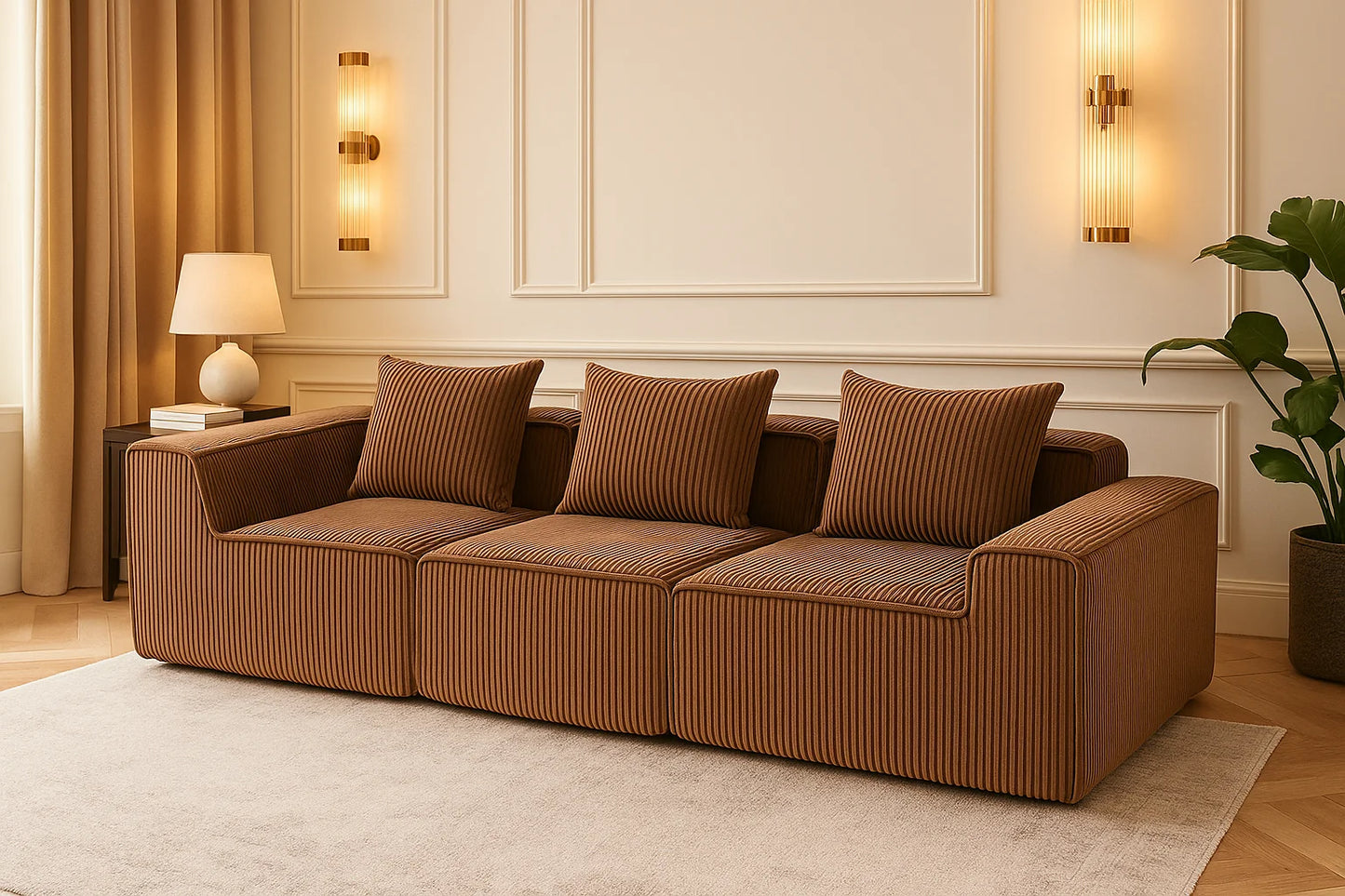 Sectional boneless Couch withModern Sofa with  Upholstered Couches for Room
