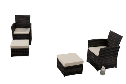 Outdoor Couch with Ottomans Chair and Table