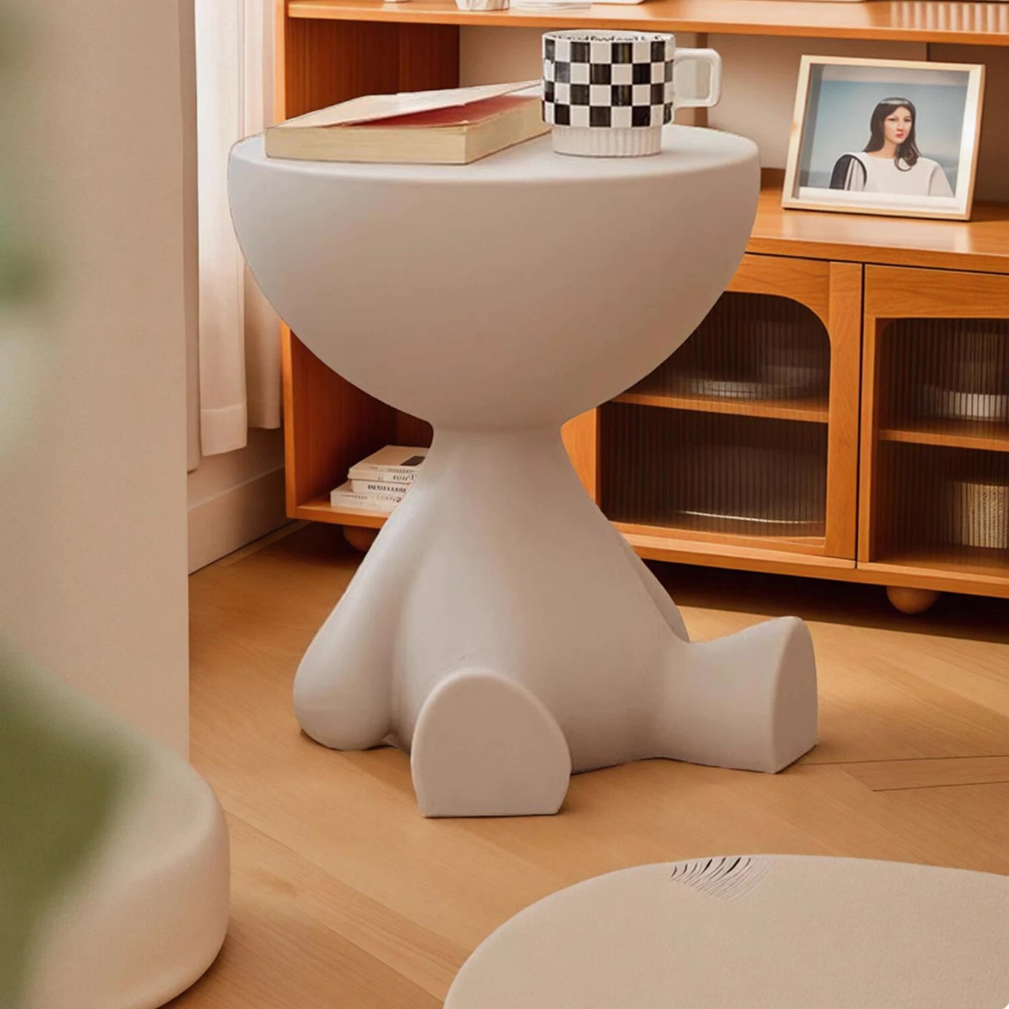 Round Matte Finish Side Table