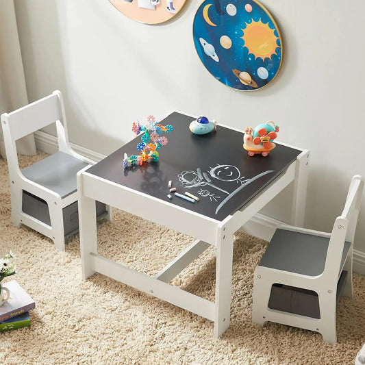3-in-1 Kids Activity Table & Chairs Set