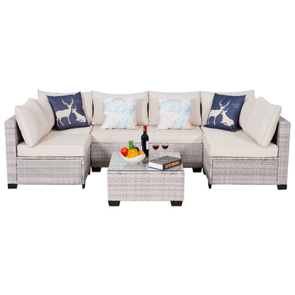 Outdoor Sectional Sofa PE Patio with