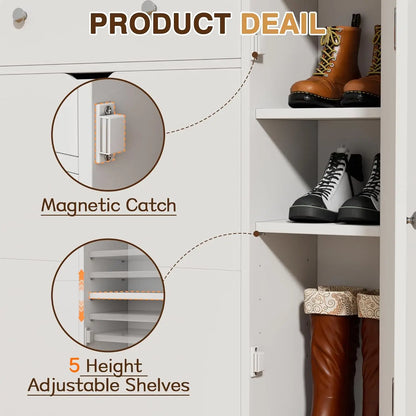 Wooden Shoe Storage Cabinet