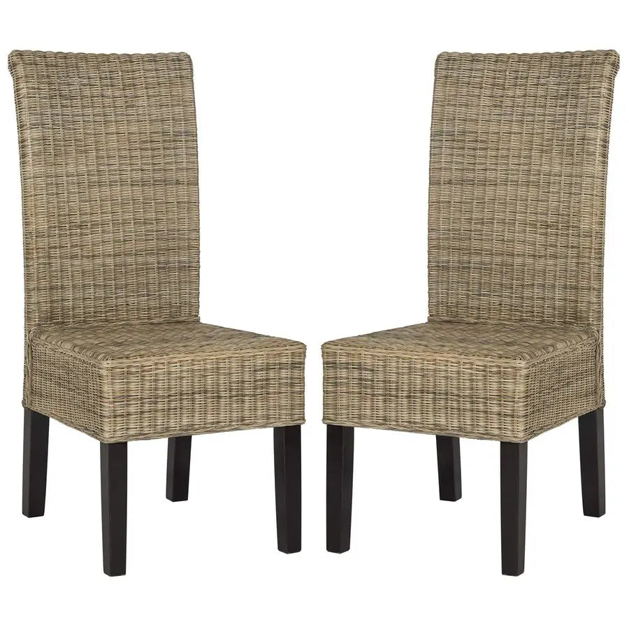 Grey Wicker Dining Chairs