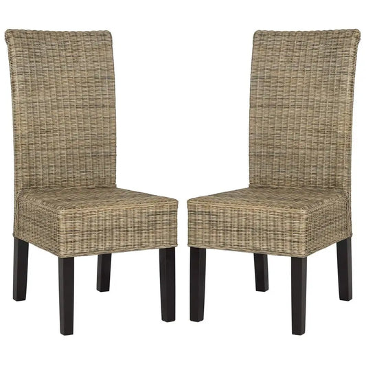 Grey Wicker Dining Chairs