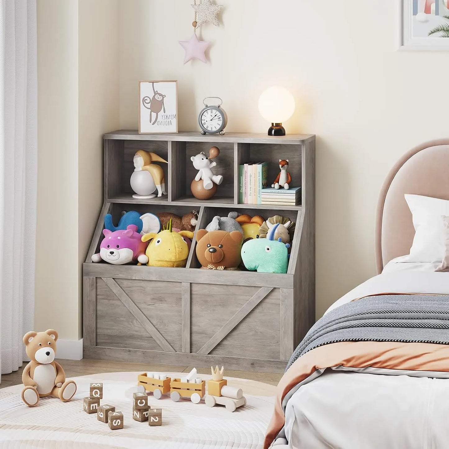 Kids Bookshelf and Toy Storage