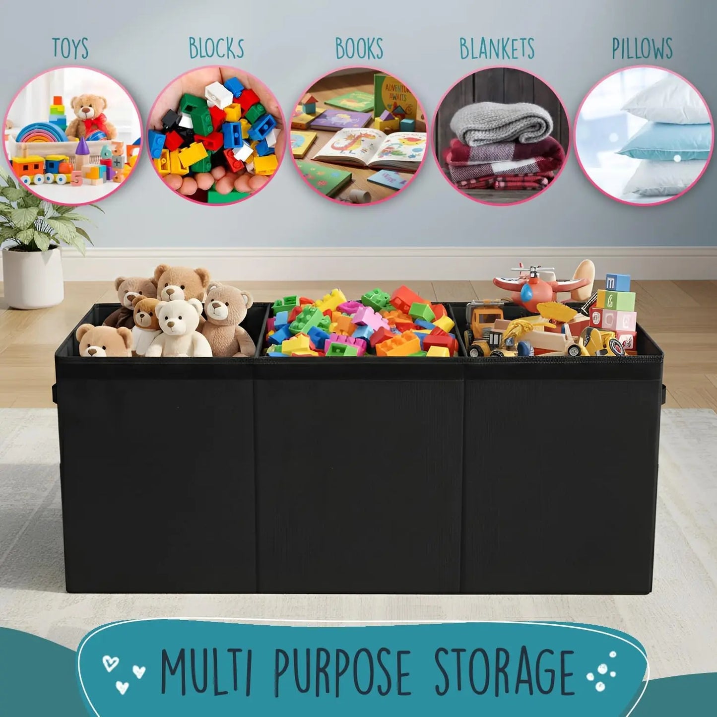 Large Collapsible Toy Storage Box