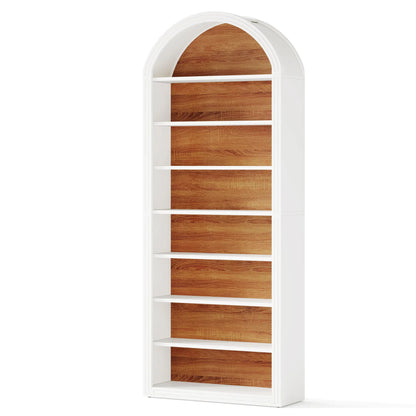 White Arched Bookcase