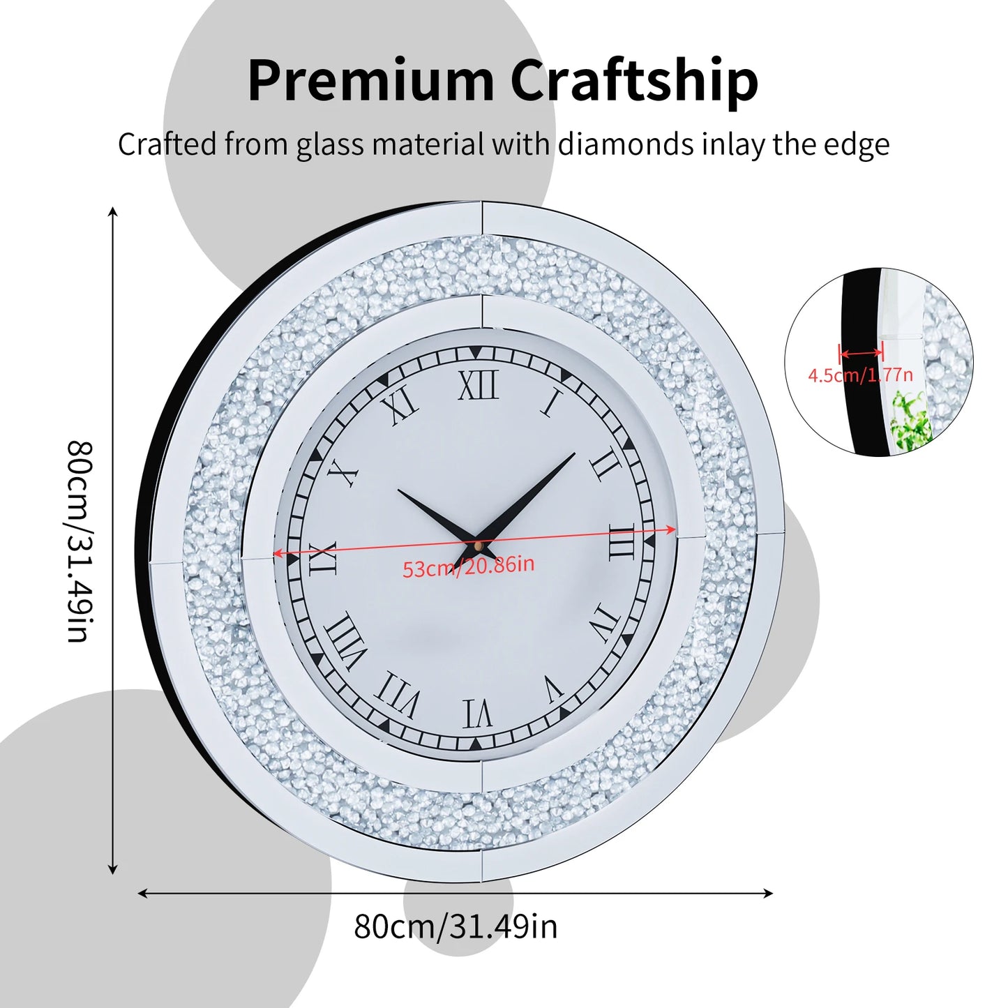 Mirror Wall Clock