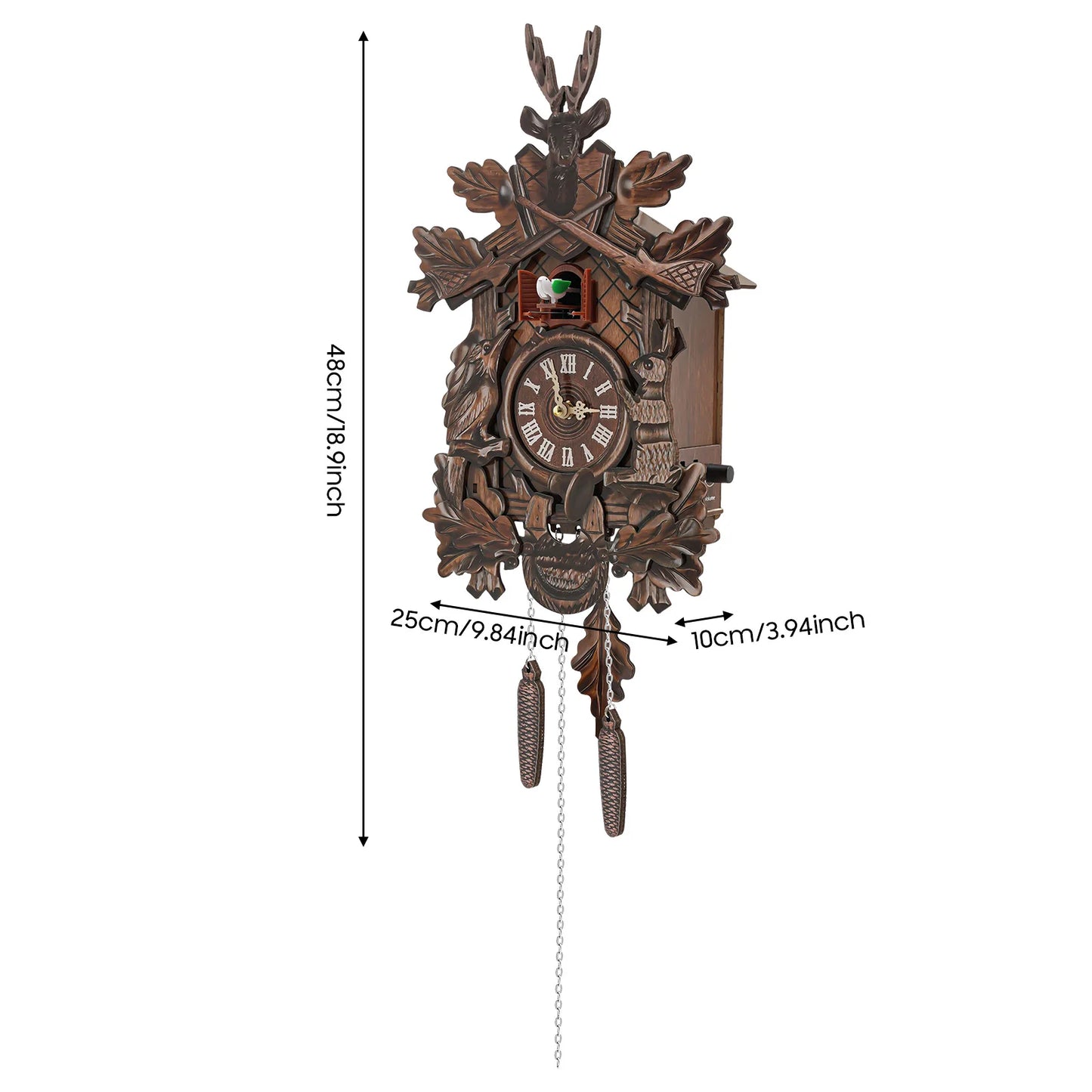 Wooden Cuckoo Wall Clock