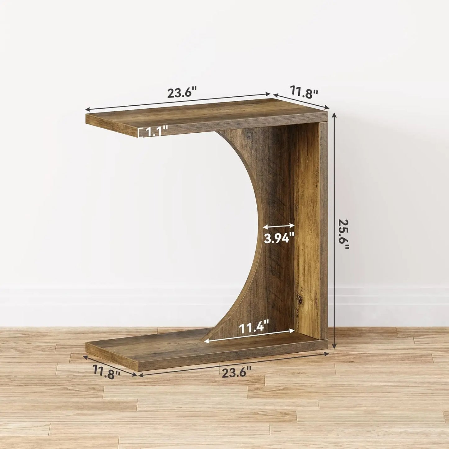 C Shaped End Table for Living Room