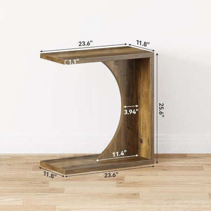 C Shaped End Table for Living Room