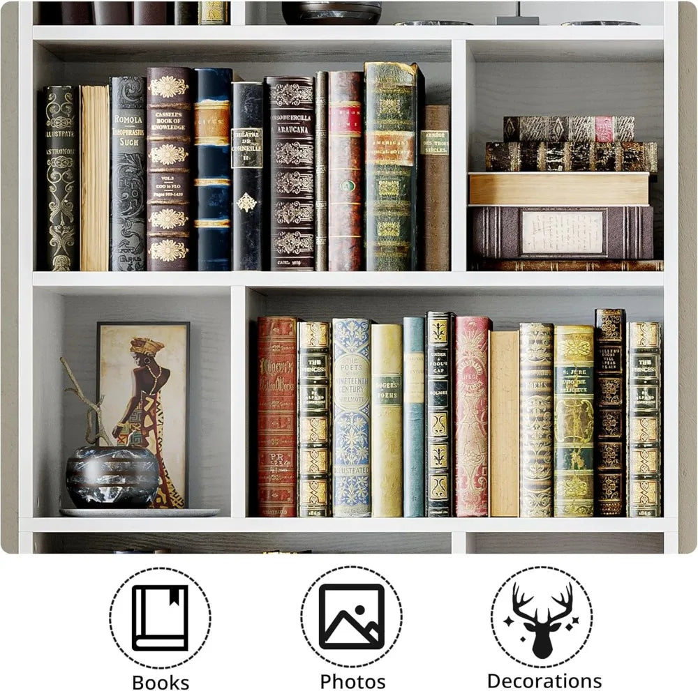 Tall Bookshelf with Storage