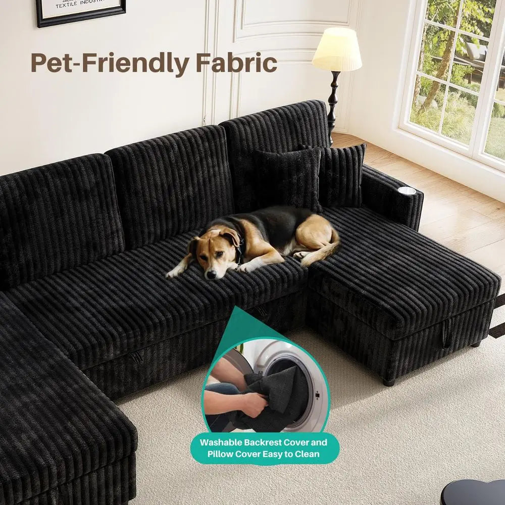 Convertible Corduroy Cloud Sofa