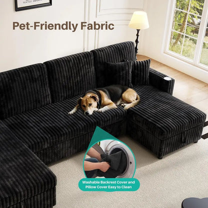 Convertible Corduroy Cloud Sofa