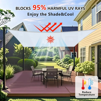 Gray Sun Shade Sail Canopy