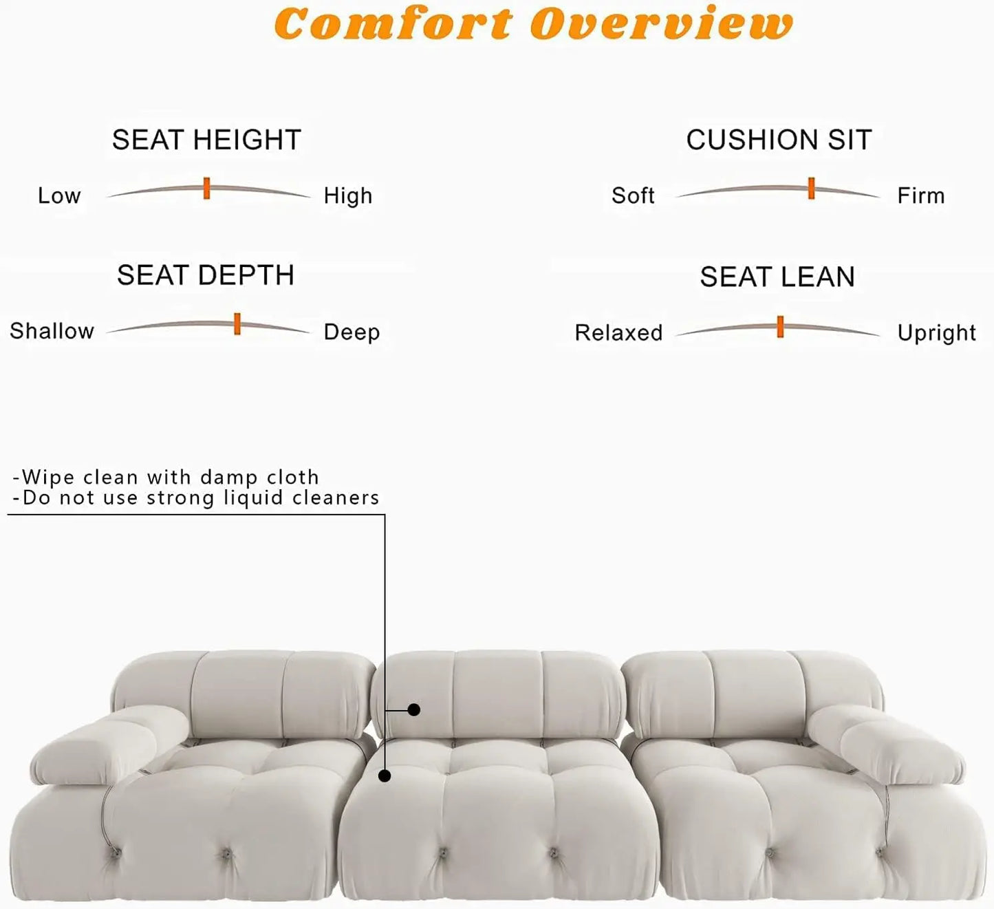 3 Seats Living Room Sofa Sets
