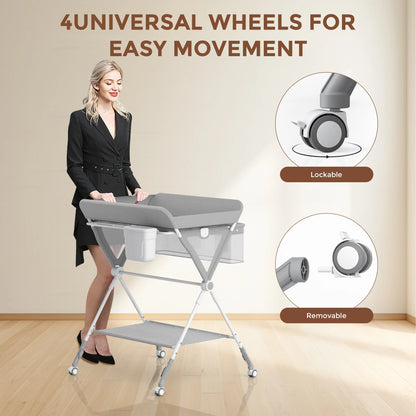 Portable Height Diaper Care Station