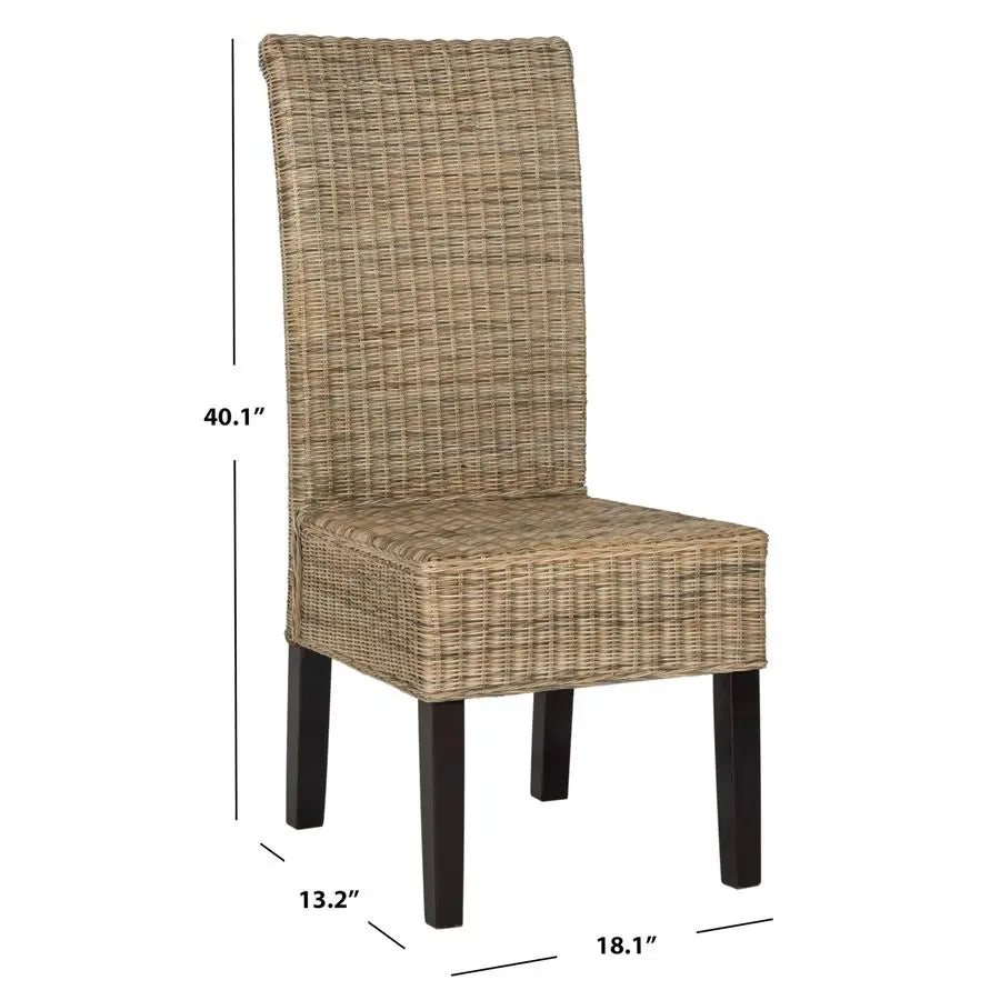 Grey Wicker Dining Chairs