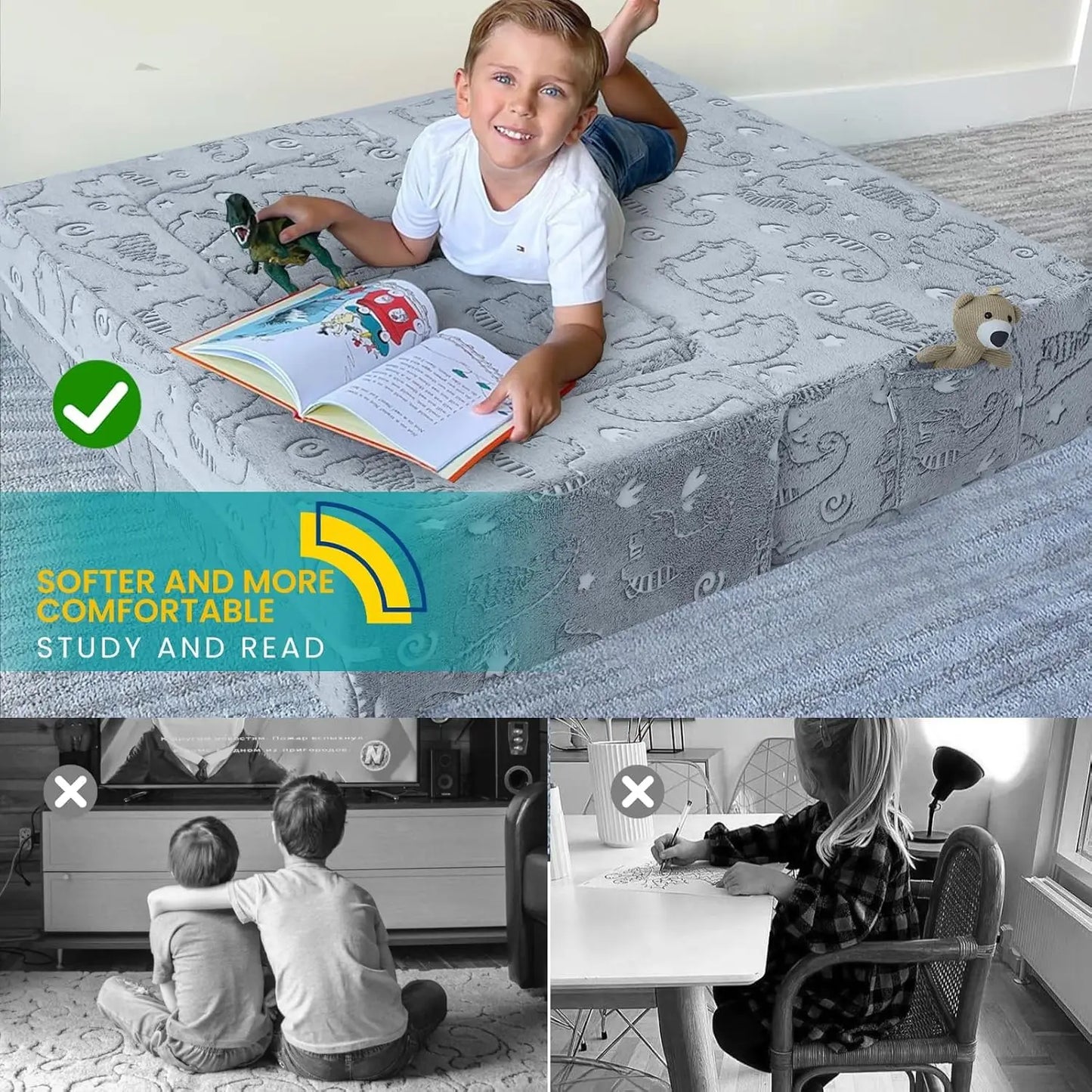 Dinosaur Modular Kids Play Couch Set