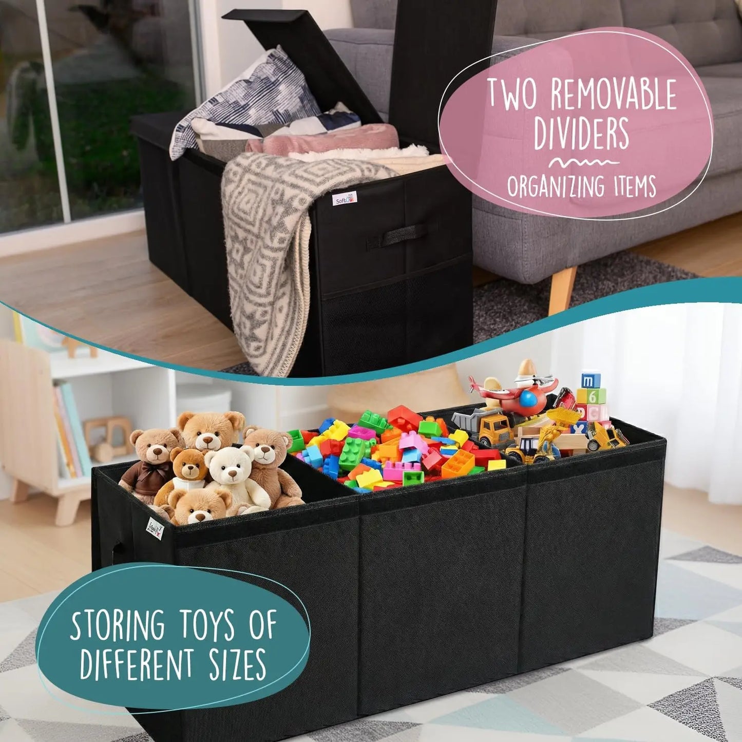 Large Collapsible Toy Storage Box