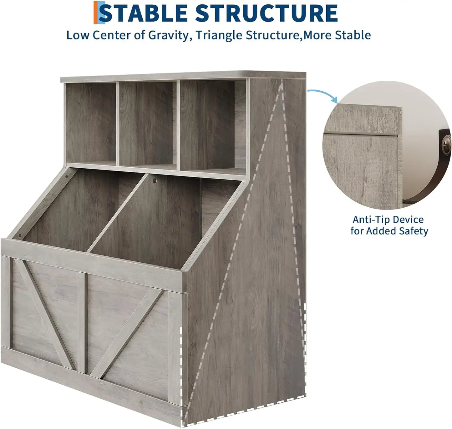 Kids Bookshelf and Toy Storage