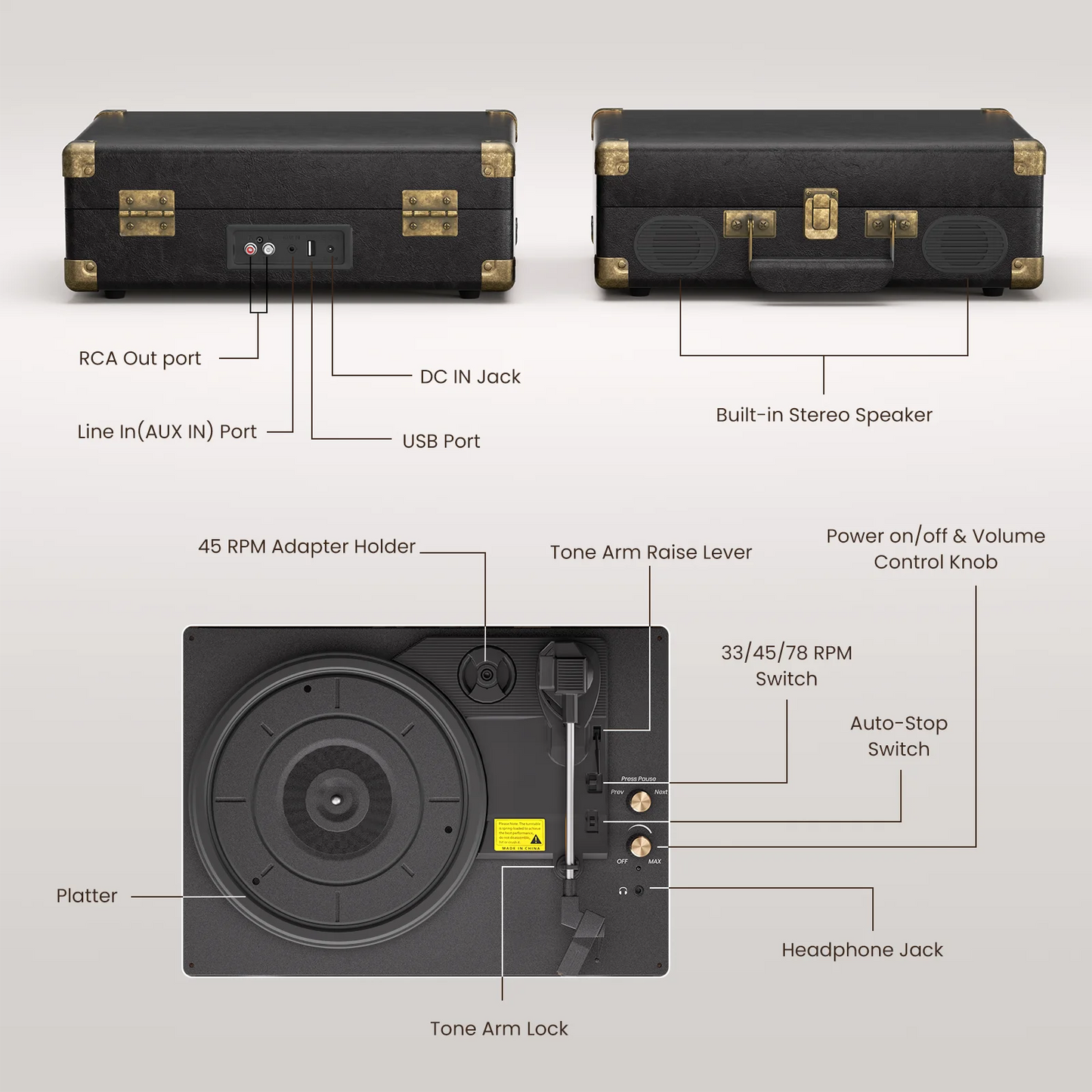 Vintage gramophone device