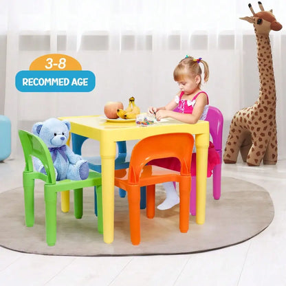 Kids Table and 4 Chairs Play Set