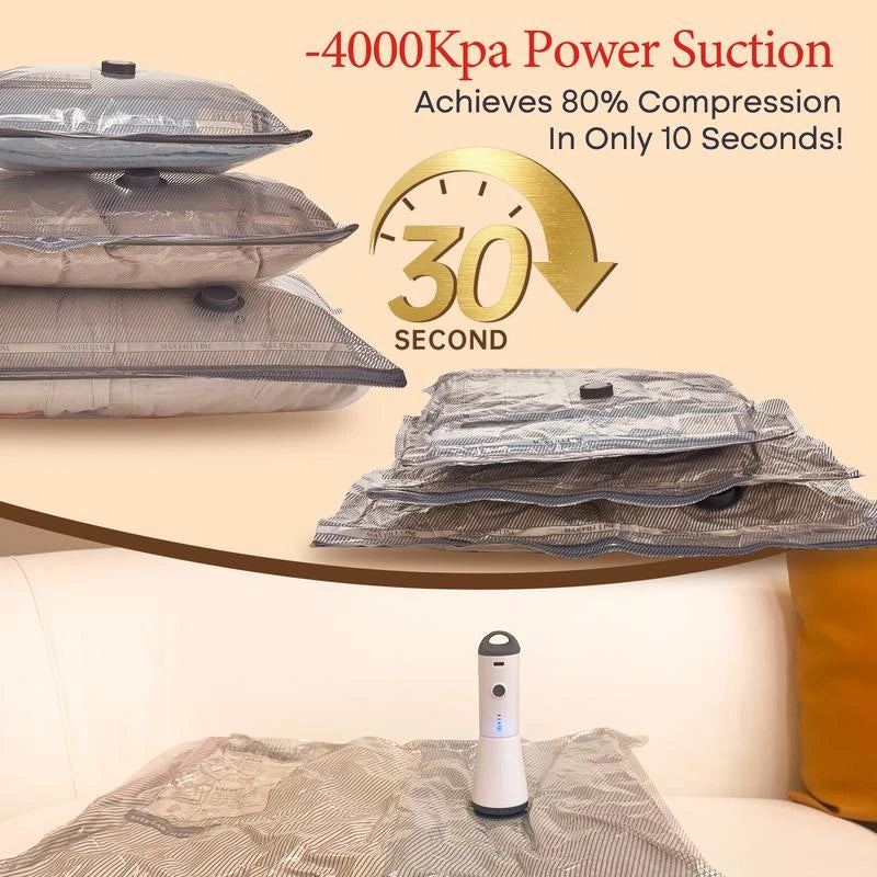 Cordless Travel Vacuum Bag Set