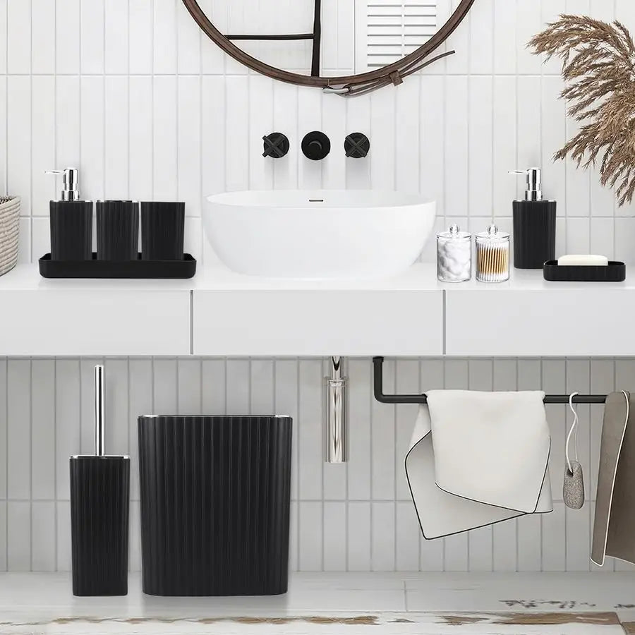 Black Bathroom Set
