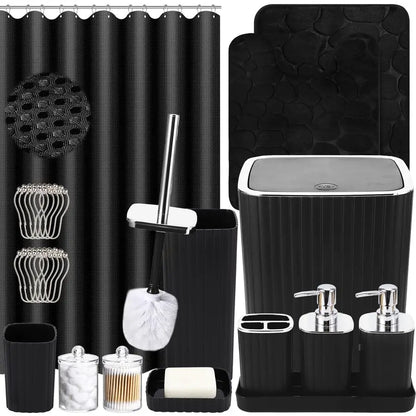 Black Bathroom Set