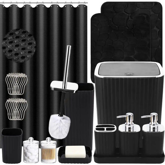 Black Bathroom Set