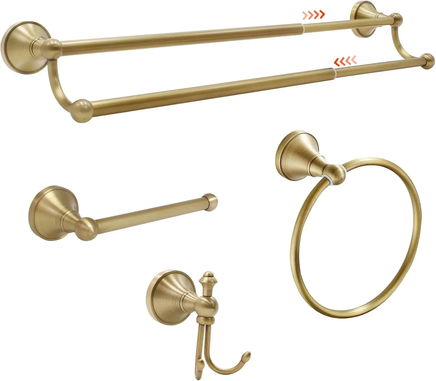 Antique Brass Bathroom Set
