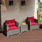 3 PC Bistro Set Red